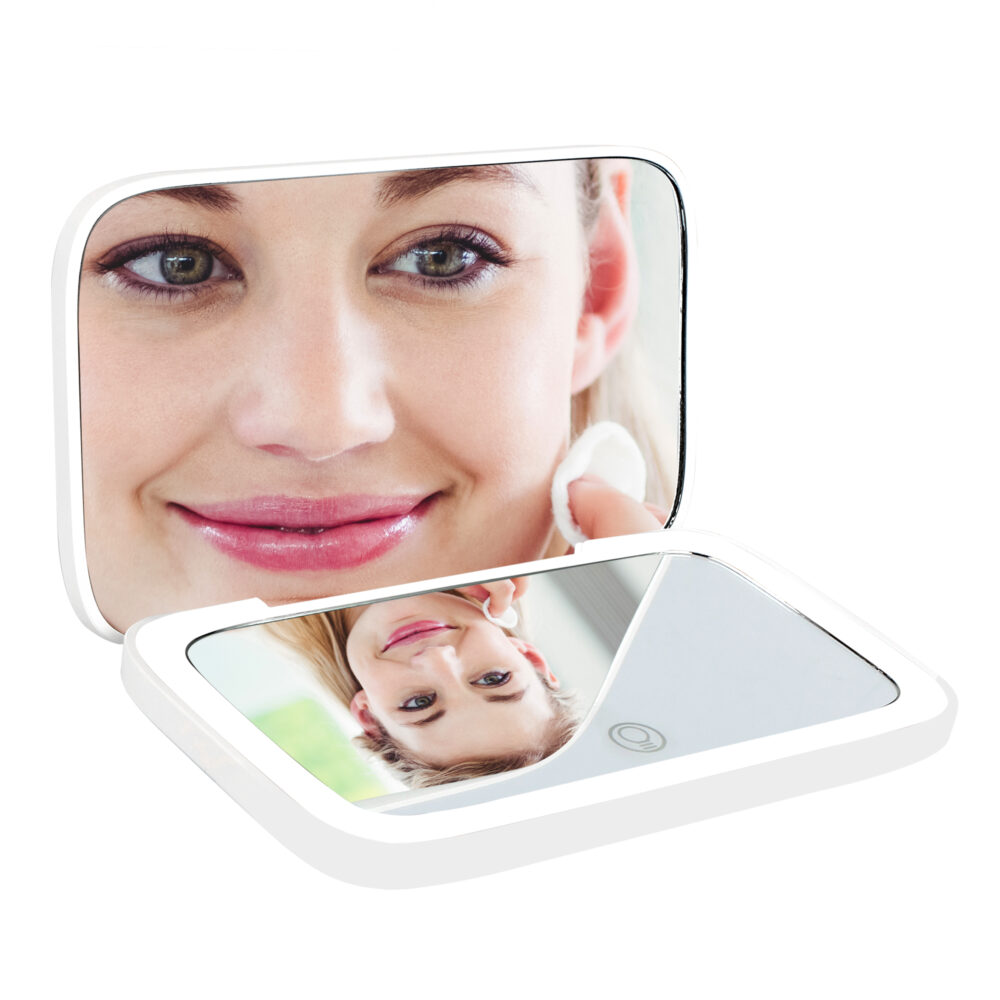 Luxury Illumina LED Makeup Mirror with Dual 1x and 5x Magnification Mirror